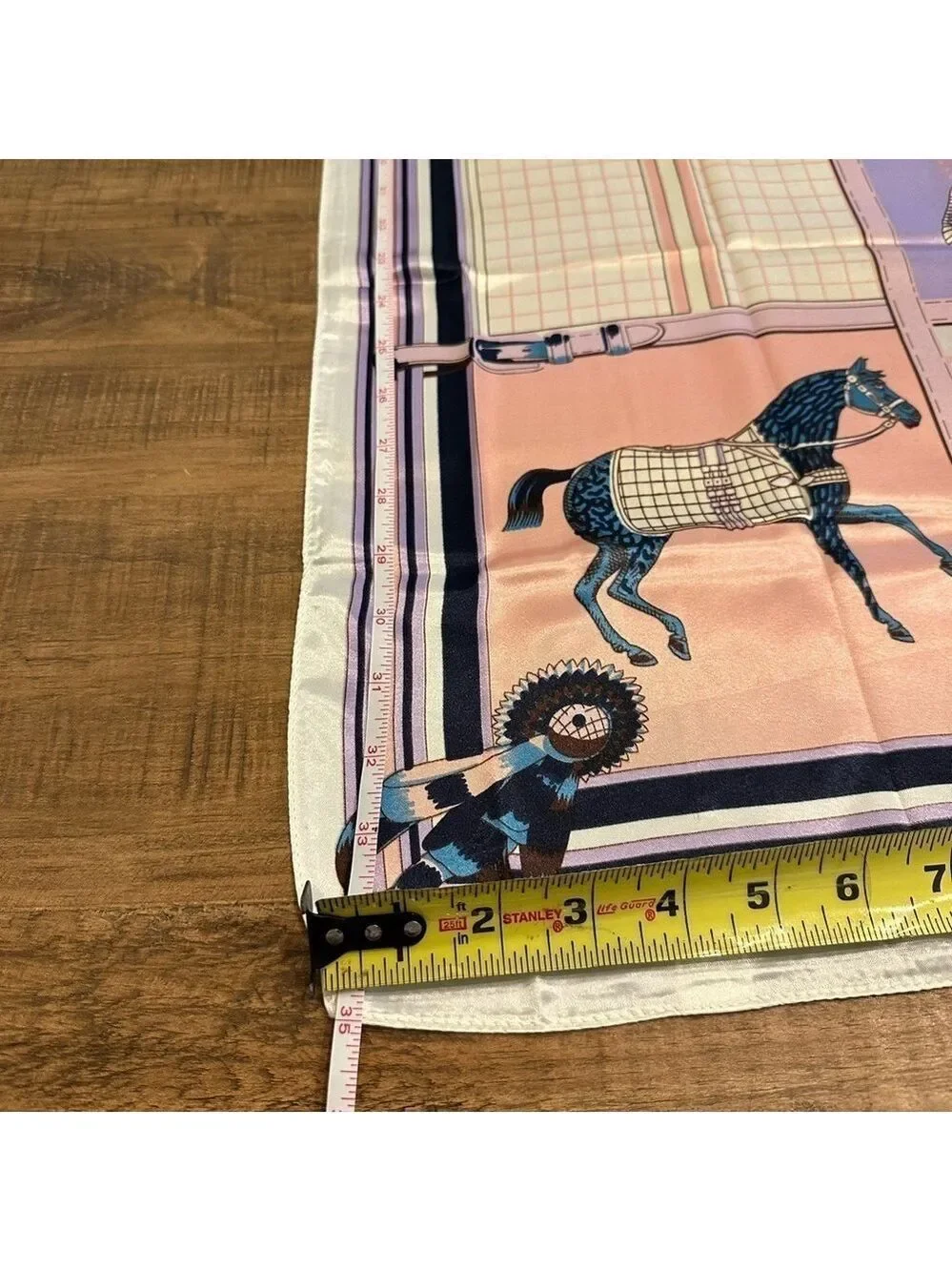 Square Scarf - Luxury Horse Novelty Print on 100% Satin Feeling Polyester NWOT